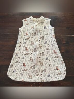 Hudson Baby Woodland Animal Sleep Sack Cream and Brown 0-6 Months